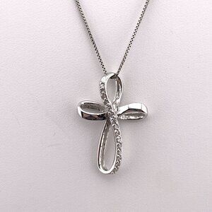 Infinity Cross Necklace Sterling Silver 925 Christian Symbol J900